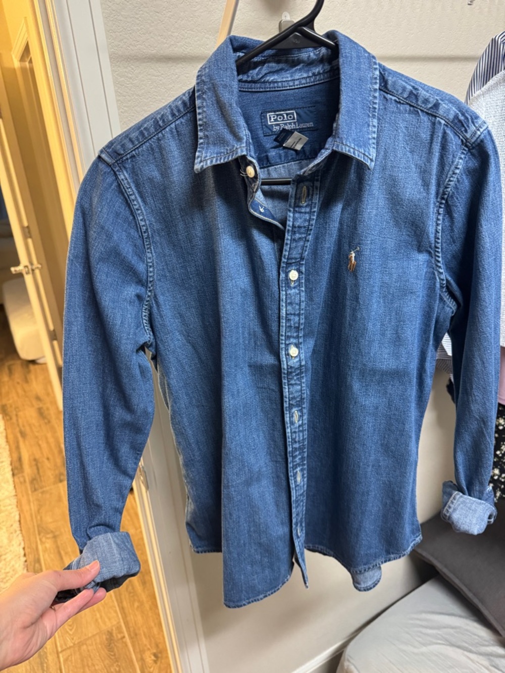 Polo by Ralph Lauren Men's Blue Denim Button-Up Shirt [Brand New!]